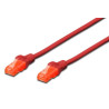 Cavo di rete digitus rj45 u-utp cat6 3.00m rosso - lszh [dk-1617-030/r]