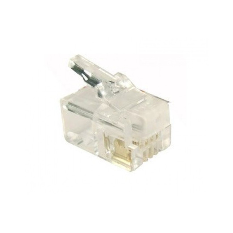 Plug telefonico rj14/rj11 6 poli 4 contatti