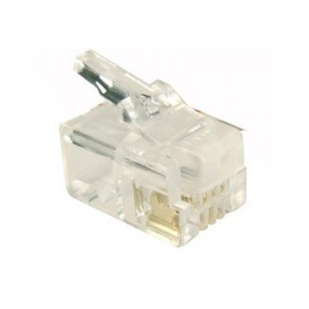 Plug telefonico rj14/rj11 6 poli 4 contatti