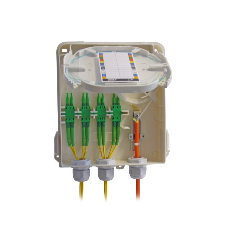 Scatola per terminale di testa fttx 8 connessioni lc-d/sc-s