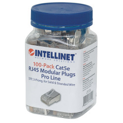 Confezione 100 plug modulari pro line rj45 cat.5e
