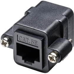 Adattatore rj45 f/rj45 f da pannello cat.5e utp