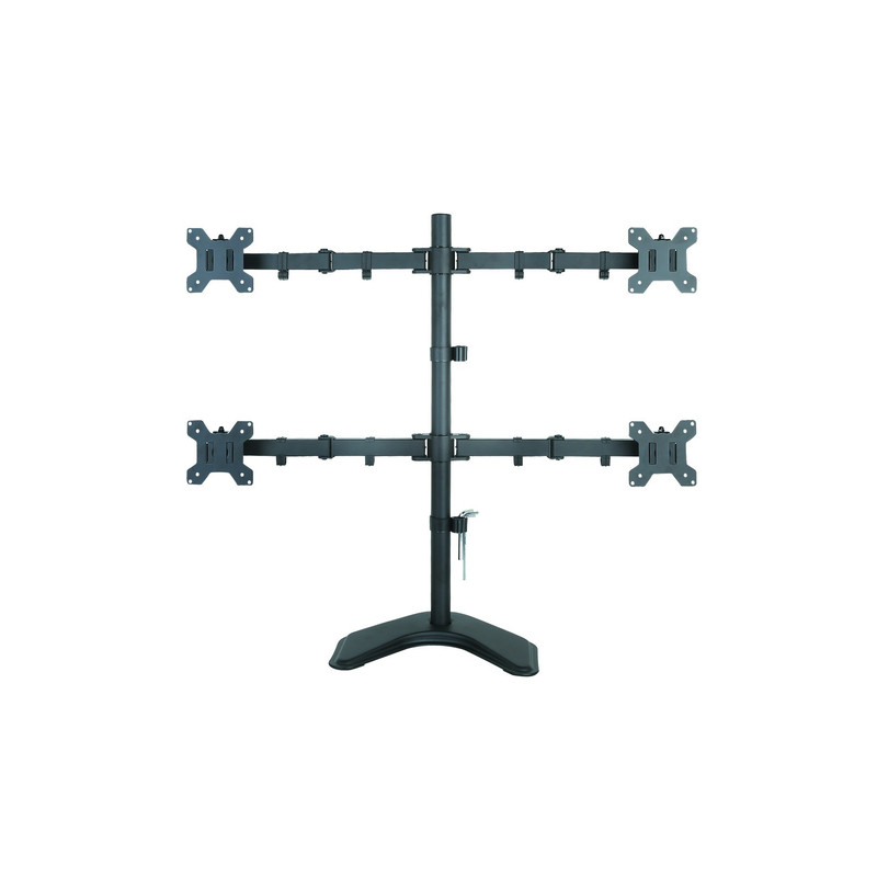 Supporto monitor techly per 4 monitor 13-27'' con base