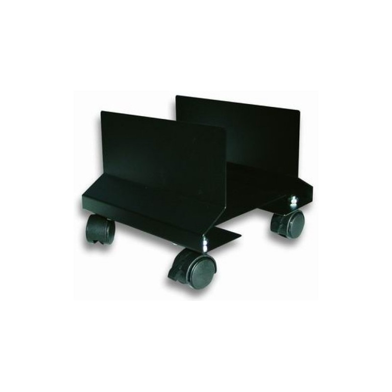 Supporto per techly computer in acciaio con ruote nero