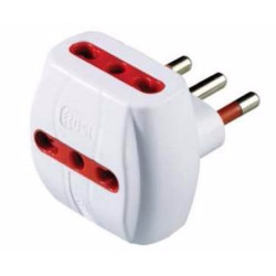 Adattatore spina rosi triplo 2p+t presa bipasso 2p+t