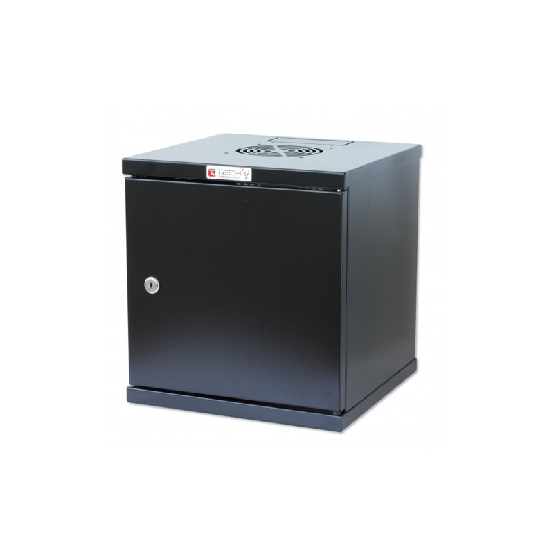 Armadio rack techly 10'' a muro 6 unitÃ  porta cieca nero