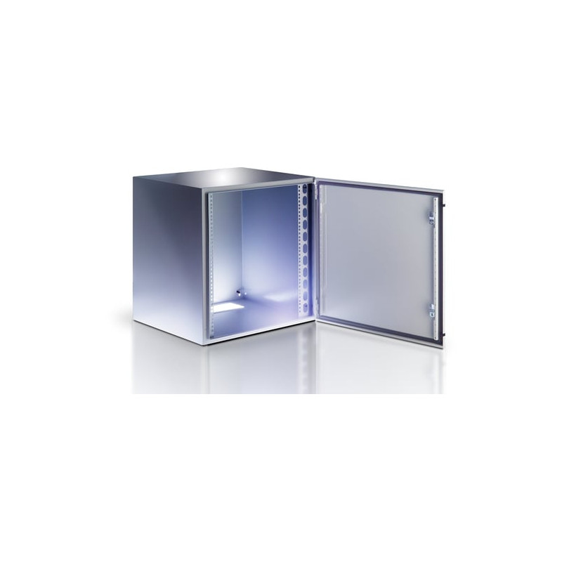 Armadio rack techly 19'' a muro 17u grigio ip65 porta vetro