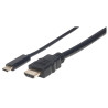 Cavo adattatore manhattan usb-c a hdmi 1m nero