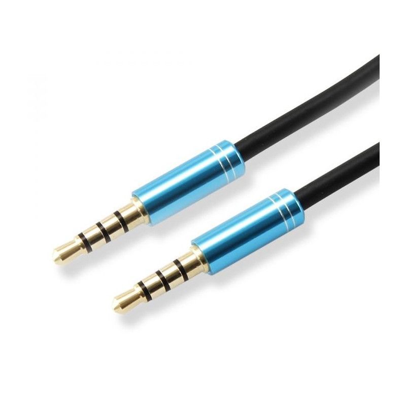 Cavo audio sbox stereo jack 3.5 mm m/m 1,5m azzurro