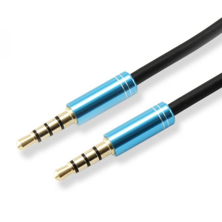Cavo audio sbox stereo jack 3.5 mm m/m 1,5m azzurro