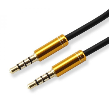 Cavo audio sbox stereo jack 3.5 mm m/m 1,5m giallo