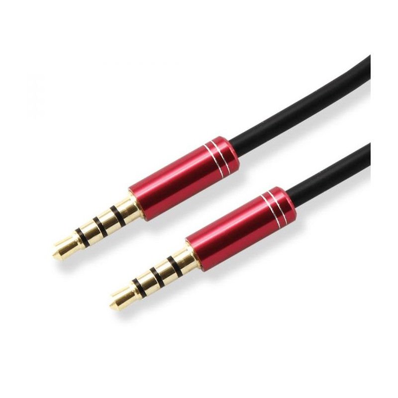 Cavo audio sbox stereo jack 3.5 mm m/m 1,5m rosso