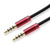 Cavo audio sbox stereo jack 3.5 mm m/m 1,5m rosso