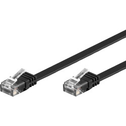 Cavo di rete techly piatto in rame cat.6 nero utp 10m