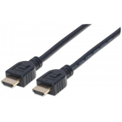 Cavo hdmi manhattan cl3 high speed con ethernet a/a m/m 3m nero