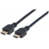 Cavo hdmi manhattan cl3 high speed con ethernet a/a m/m 3m nero