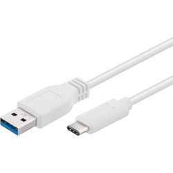 Cavo usb goobay 3.0 a maschio usb-c maschio 0,5m bianco