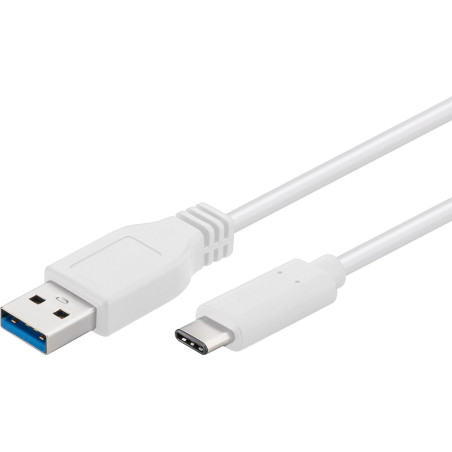 Cavo usb goobay 3.0 a maschio usb-c maschio 0,5m bianco