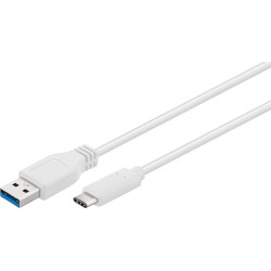 Cavo usb goobay 3.0 a maschio usb-c maschio 1m bianco