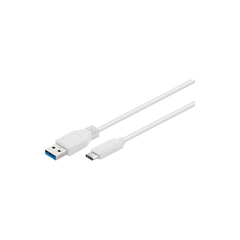 Cavo usb goobay 3.0 a maschio usb-c maschio 1m bianco
