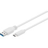 Cavo usb goobay 3.0 a maschio usb-c maschio 1m bianco