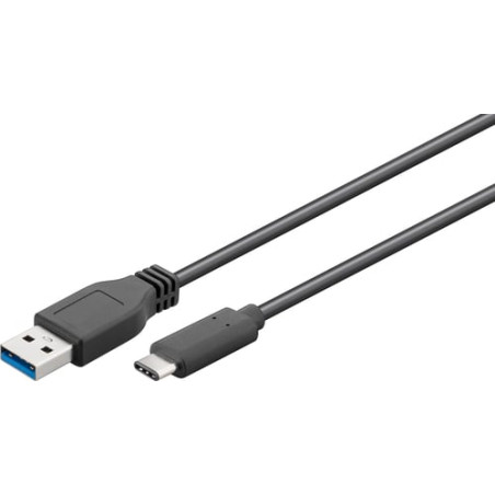Cavo usb goobay 3.0 a maschio usb-c maschio 2m nero