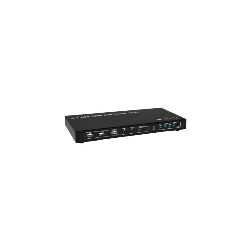 Switch kvm techly 4x1 con usb e hdmi