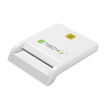 Lettore smart card techly usb 2.0 compatto bianco