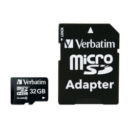 32gb scheda microsdxc verbatim con adattatore - classe 10