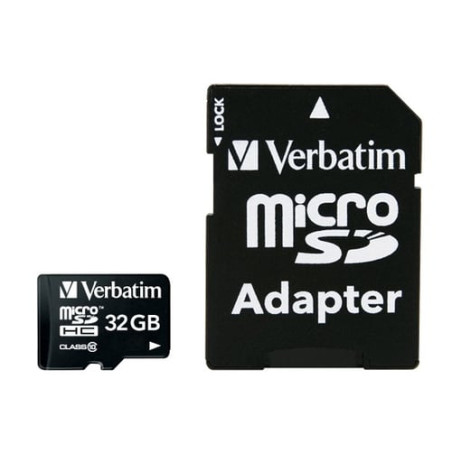 32gb scheda microsdxc verbatim con adattatore - classe 10