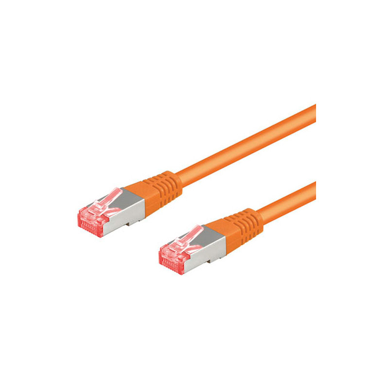 Cavo di rete goobay in rame cat. 6 arancione sftp lszh 0,25m