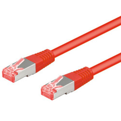 Cavo di rete goobay in rame cat. 6 rosso sftp lszh 0,25m