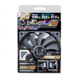 Ventola 120x120 scythe kaze flex pwm da 300 a 1200 giri [su1225fd12l-rd]