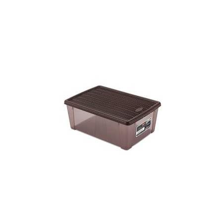Box in plastica stefanplast visualbox elegance moka 36x25 h 14