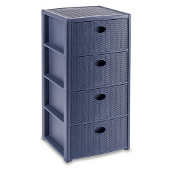 Cassettiera stefanplast 4 cassetti 40x40 h 80 blu navy