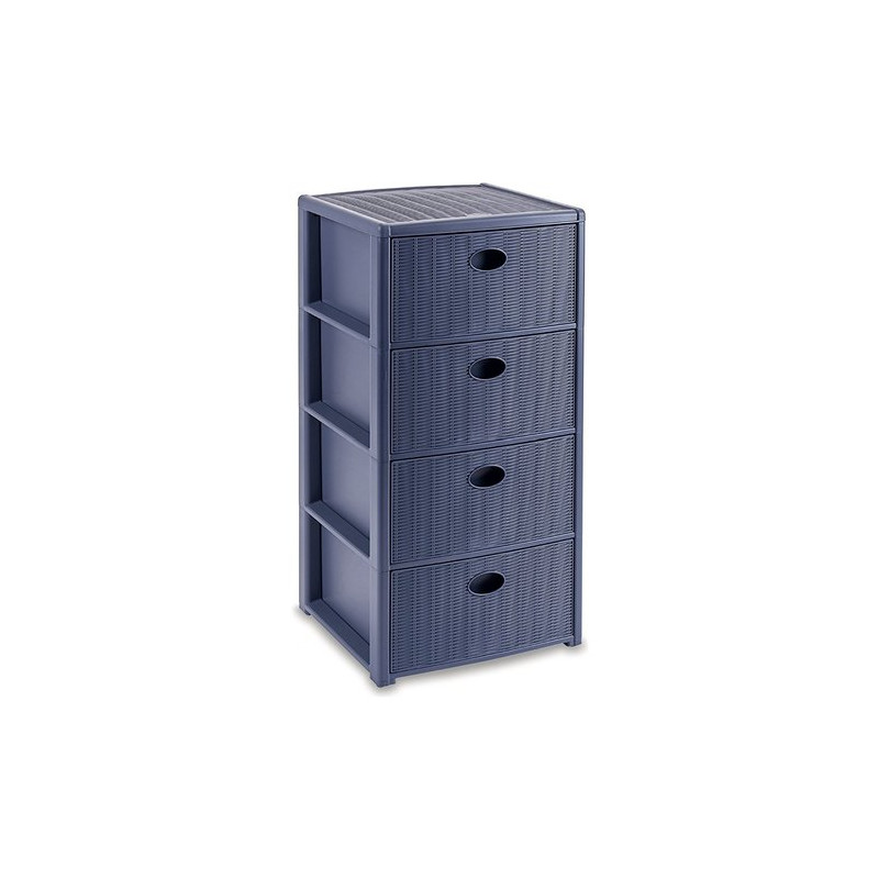 Cassettiera stefanplast 4 cassetti 40x40 h 80 blu navy