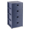 Cassettiera stefanplast 4 cassetti 40x40 h 80 blu navy