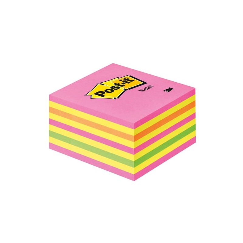 Blocco adesivo post-it 450fg a cubo 76x76mm 2028-np neon