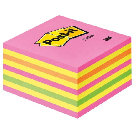 Blocco adesivo post-it 450fg a cubo 76x76mm 2028-np neon