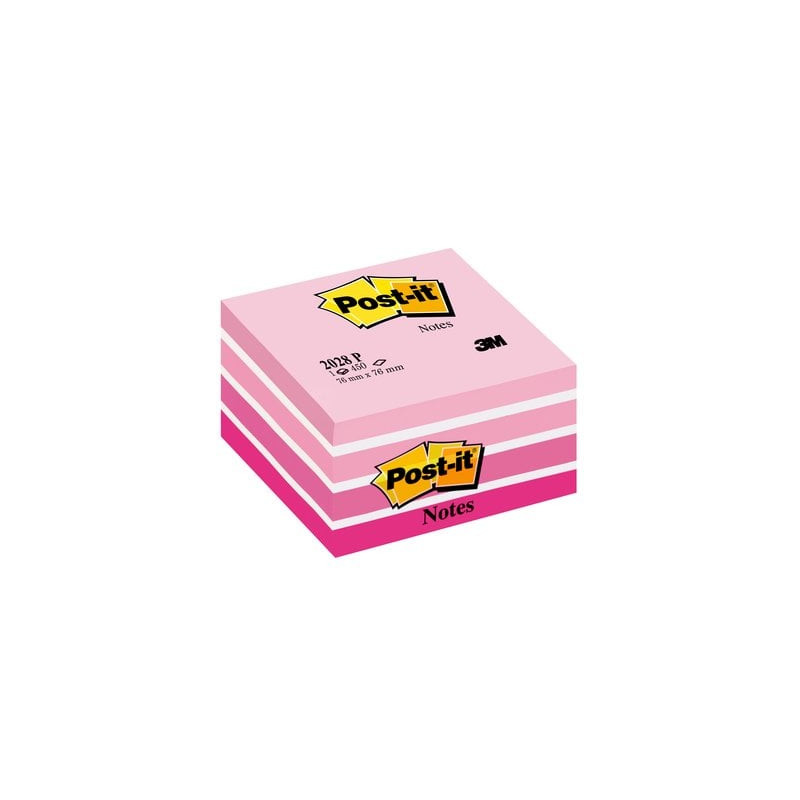 Blocco adesivo post-it 450fg a cubo 76x76mm 2028-p pastello