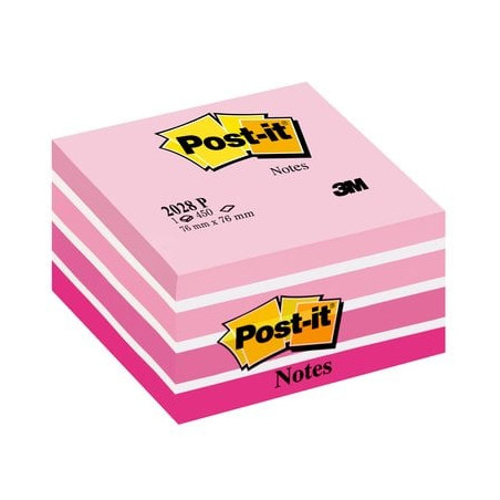 Blocco adesivo post-it 450fg a cubo 76x76mm 2028-p pastello