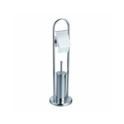 Portascopino aglaia wc + portartolo acqua inox 03737