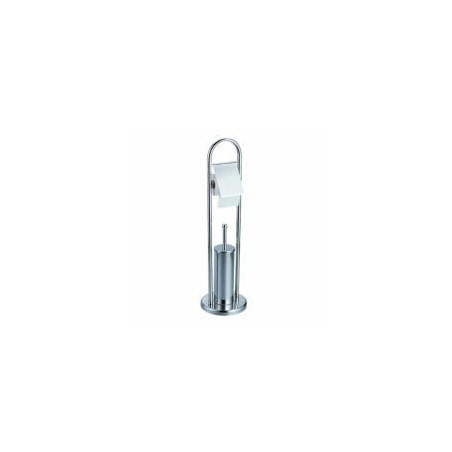 Portascopino aglaia wc + portartolo acqua inox 03737