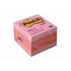 Blocco adesivo post-it 400fg minicubo 51x51mm 2051-p rosa/arancio