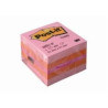 Blocco adesivo post-it 400fg minicubo 51x51mm 2051-p rosa/arancio