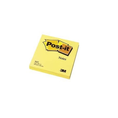 Blocco adesivo post-it 100fg giallo canary 100x100mm 5635 [50121]