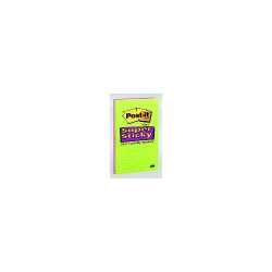 Blocco adesivo post-it 450fg super sticky 127x203mm righe ultracolor