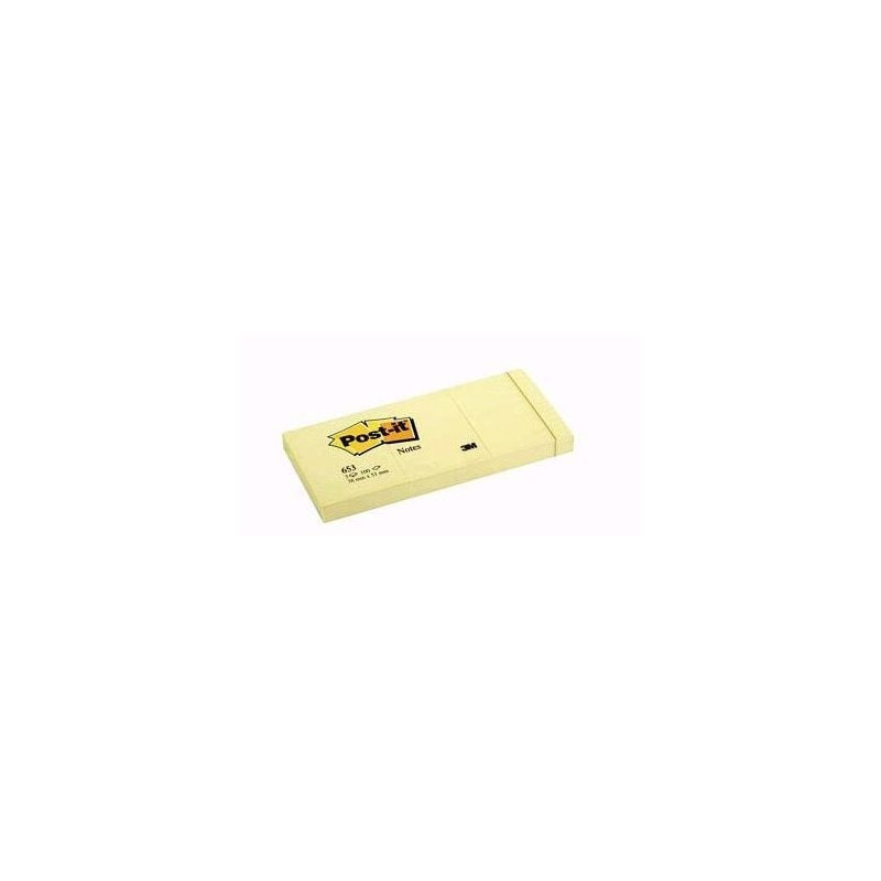 Blocco adesivo post-it 100fg giallo canary 38x51mm 653 [10574]