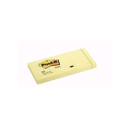 Blocco adesivo post-it 100fg giallo canary 38x51mm 653 [10574]