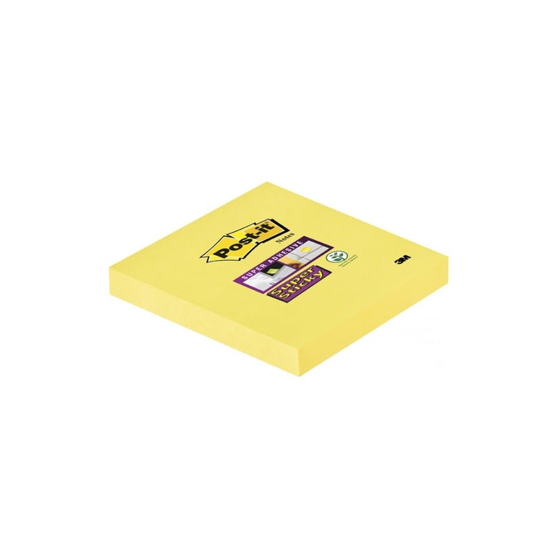 Blocco adesivo post-it 90fg super sticky 654-s 76x76mm giallo